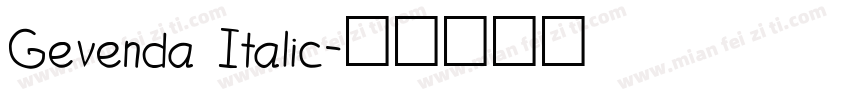 Gevenda Italic字体转换